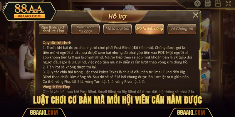 Luật chơi cơ bản mà mỗi hội viên cần nắm được